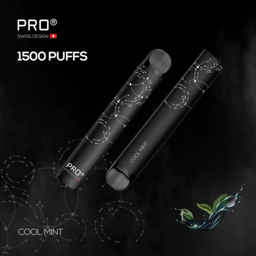 SWISS PRO DISPOSABLE POD SYSTEM Cool Mint- 1500 PUFFS - 20 MG