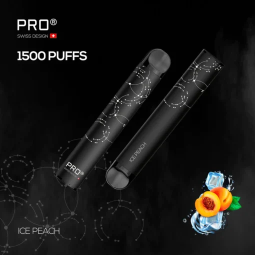 SWISS PRO DISPOSABLE POD SYSTEM ice Pech- 1500 PUFFS - 20 MG