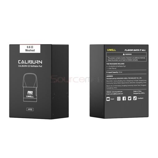 Uwell Caliburn G3 Pod Cartridge 4 Pc/Pack