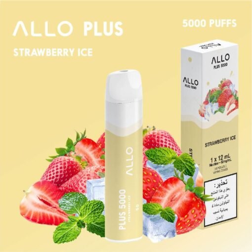 ALLO PLUS 5000 PUFFS FUJI STRAWBERRY ICE DISPOSABLE VAPE IN UAE